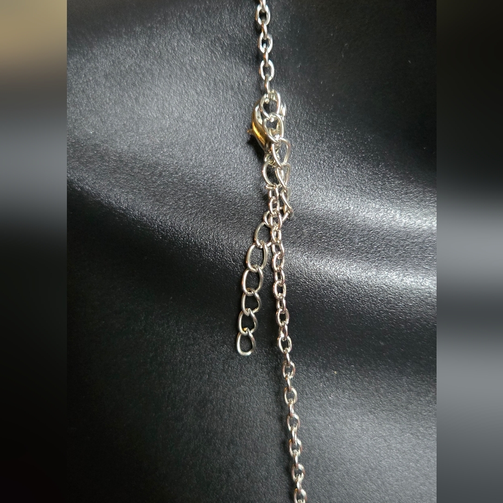 Quartz crystal Silver Celestial Necklace 13"/26" adjustable - Picture 6 of 7